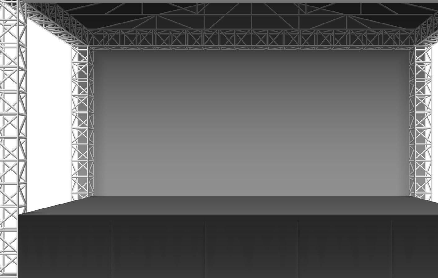 photo of truss structure for stage